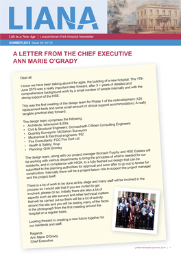 A Letter from the Chief Executive Ann Marie O'grady