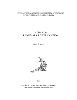 Albania: Landmarks of Transition