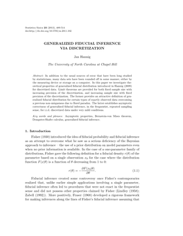 Generalized Fiducial Inference Via Discretization