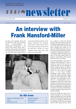 An Interview with Frank Hansford-Miller