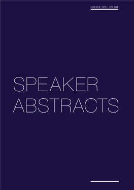 Download FACE 2018 Abstracts