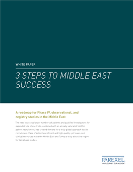 3 Steps to Middle East Success