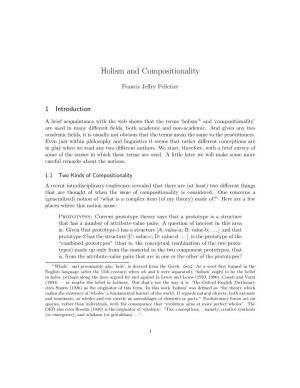 Holism and Compositionality