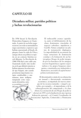 CAPITULO III Dictadura Militar, Partidos Políticos Y Luchas Revolucionarias