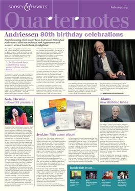 Andriessen 80Th Birthday Celebrations