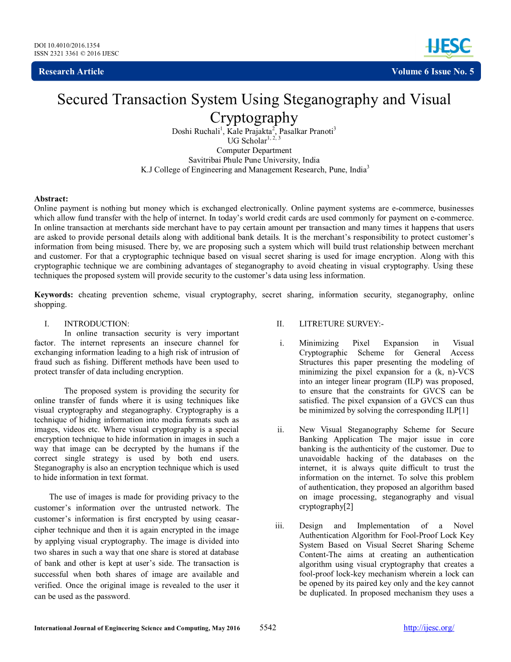 Secured Transaction System Using Steganography and Visual Cryptography