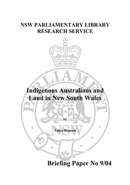 Indigenous Australians and Land in New South Wales