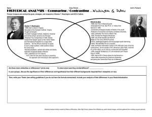 HISTORICAL ANALYSIS – Comparing / Contrasting …Washington & Dubois