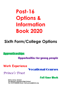 Post-16 Options & Information Book 2020