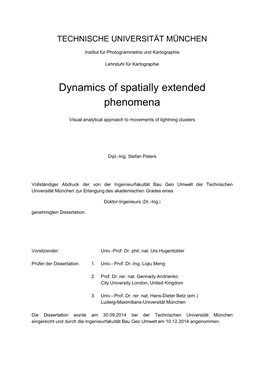 Dynamics of Spatially Extended Phenomena