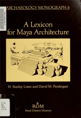 A Lexicon for Maya Architecture