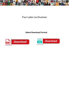 Four Letter Lie Drummer