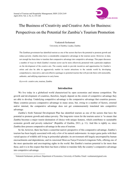 Perspectives on the Potential for Zambia's Tourism Promotion