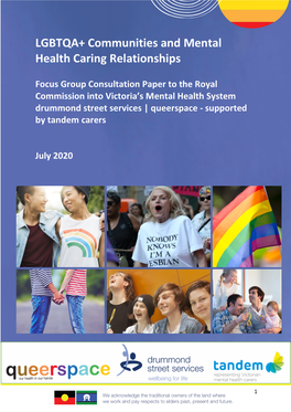 LGBTQA+ Communities and Mental Health Caring Relationships