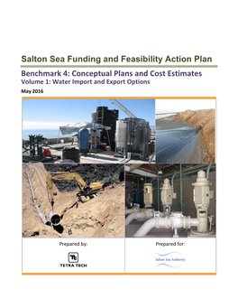 Benchmark 4: Conceptual Plans and Cost Estimates Volume 1: Water Import and Export Options May 2016