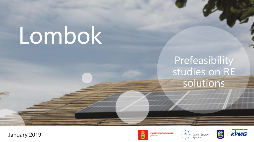 Lombok, Prefeasibility Studies on RE Solutions