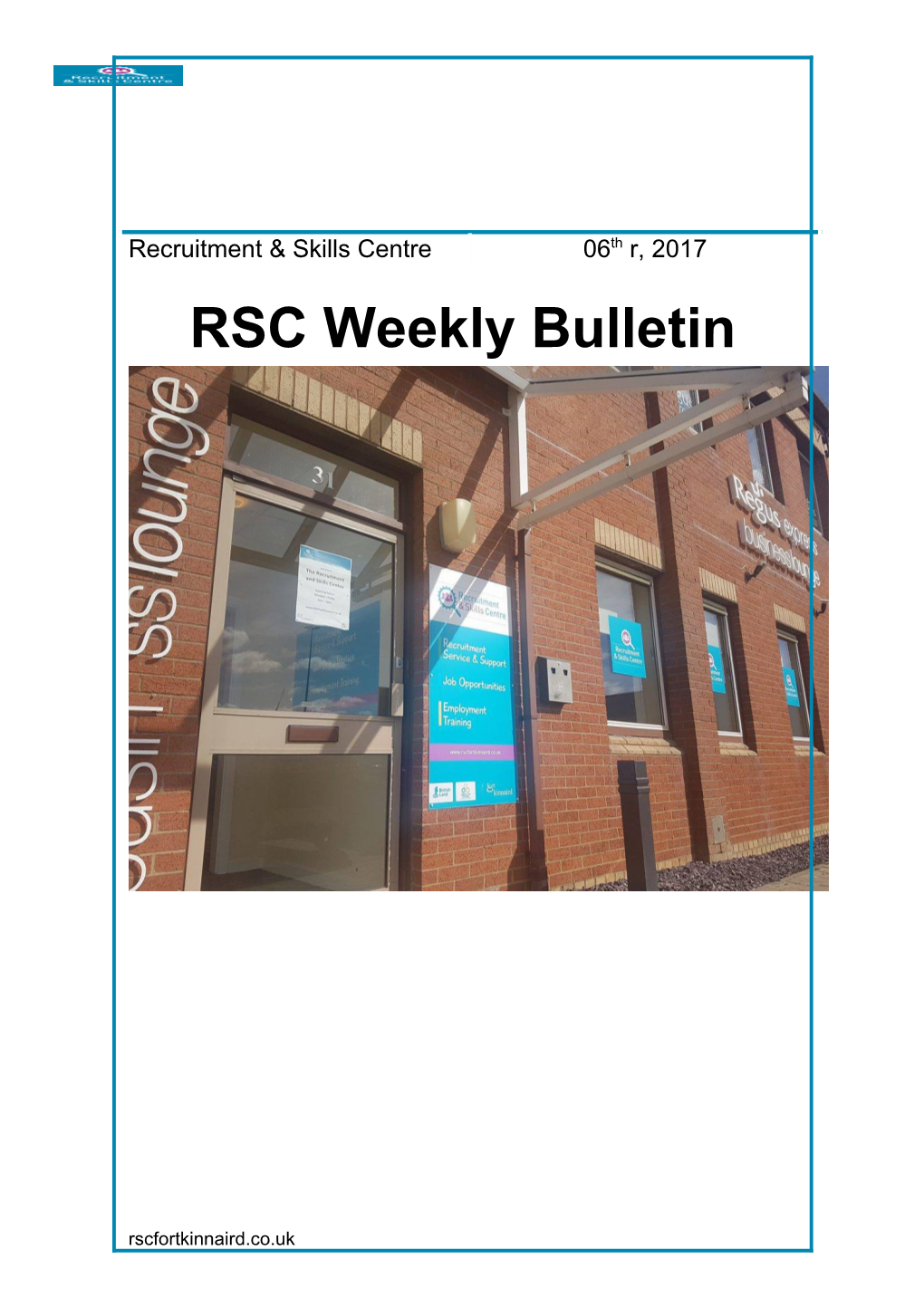 RSC Weekly Bulletin s1