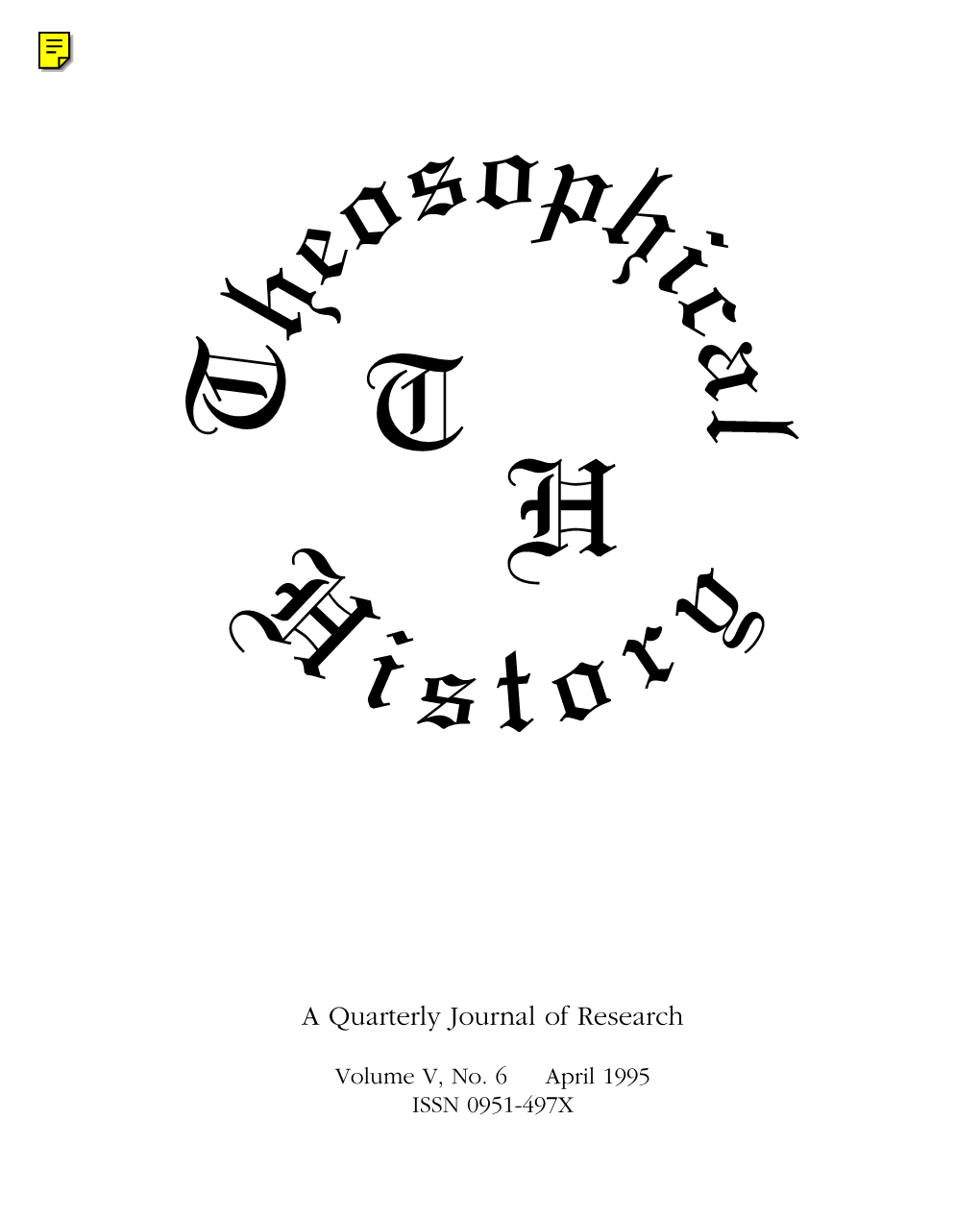 A Quarterly Journal of Research