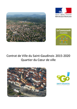 Contrat De Ville Du Saint-Gaudinois 2015-2020 Quartier Du Cœur De Ville
