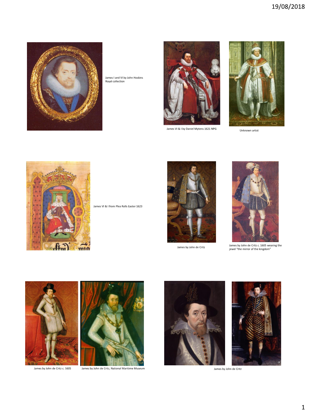 James I and VI by John Hoskins Royal Collection James VI & I by Daniel