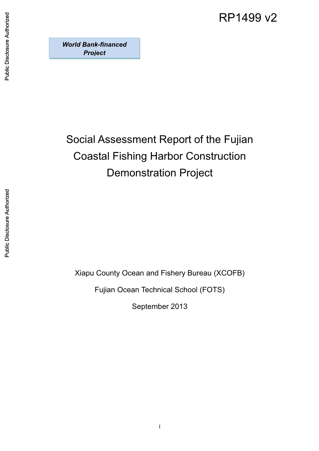 World Bank Document