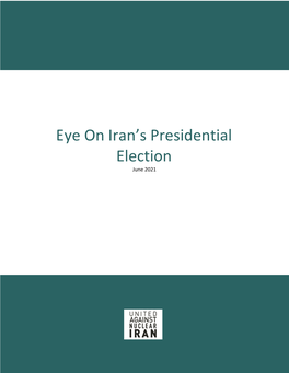 Eye on Iran's Presidential Election