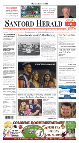 Sanford Celebrates Its 142Nd Birthday!