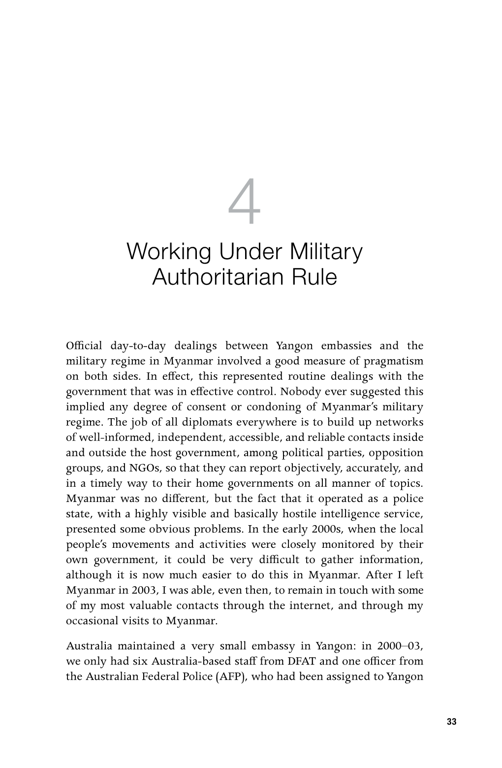 Working Under Military Authoritarian Rule