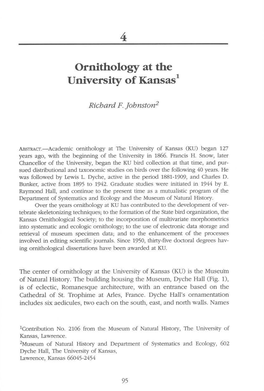 Ornithology at the University of Kansasl