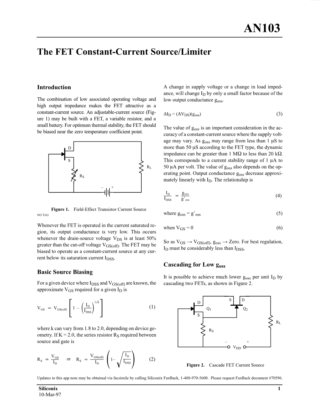 The FET Constant-Current Source/Limiter