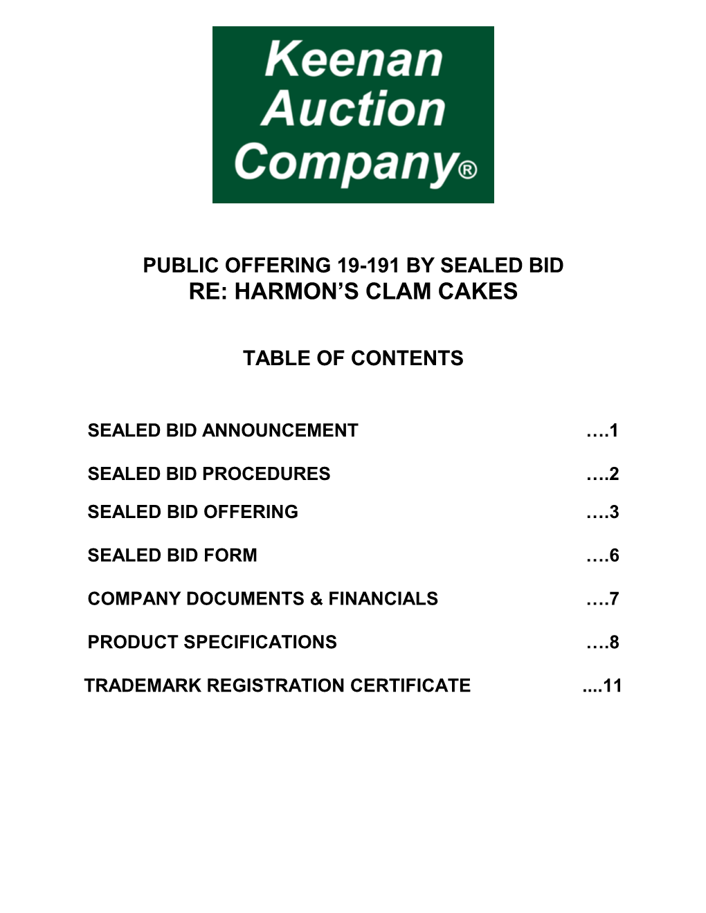 Sealed Bid Form ….6