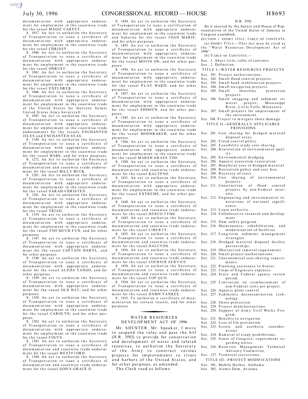 Congressional Record—House H8693