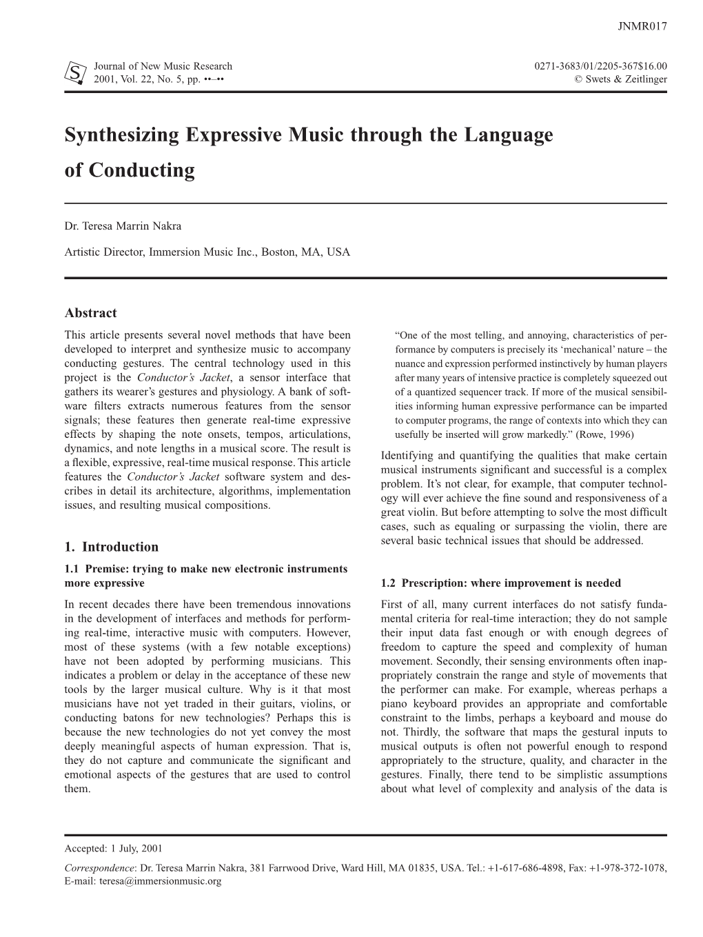 Synthesizing Expressive Music Through the Language of Conducting