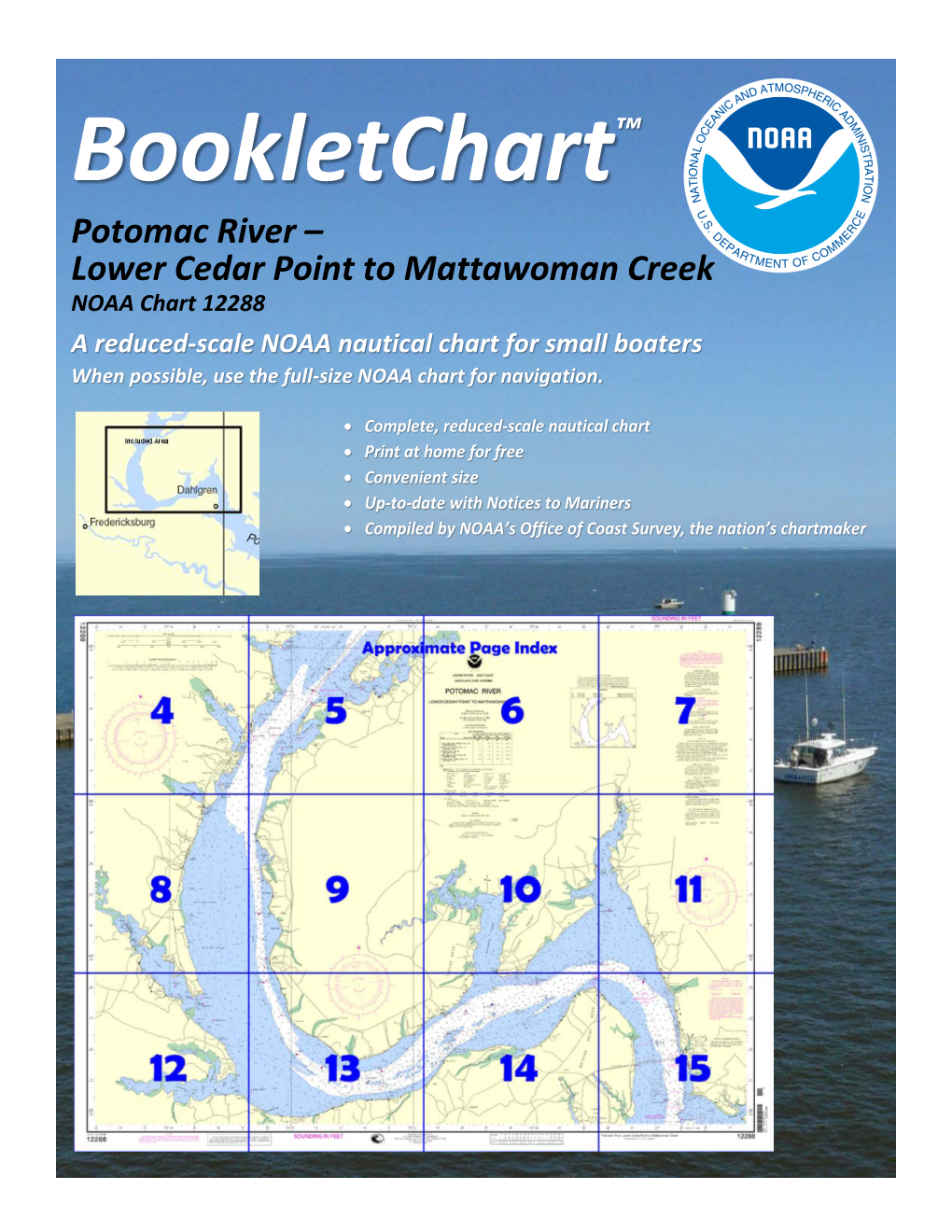 Potomac River – Lower Cedar Point to Mattawoman Creek NOAA Chart 12288