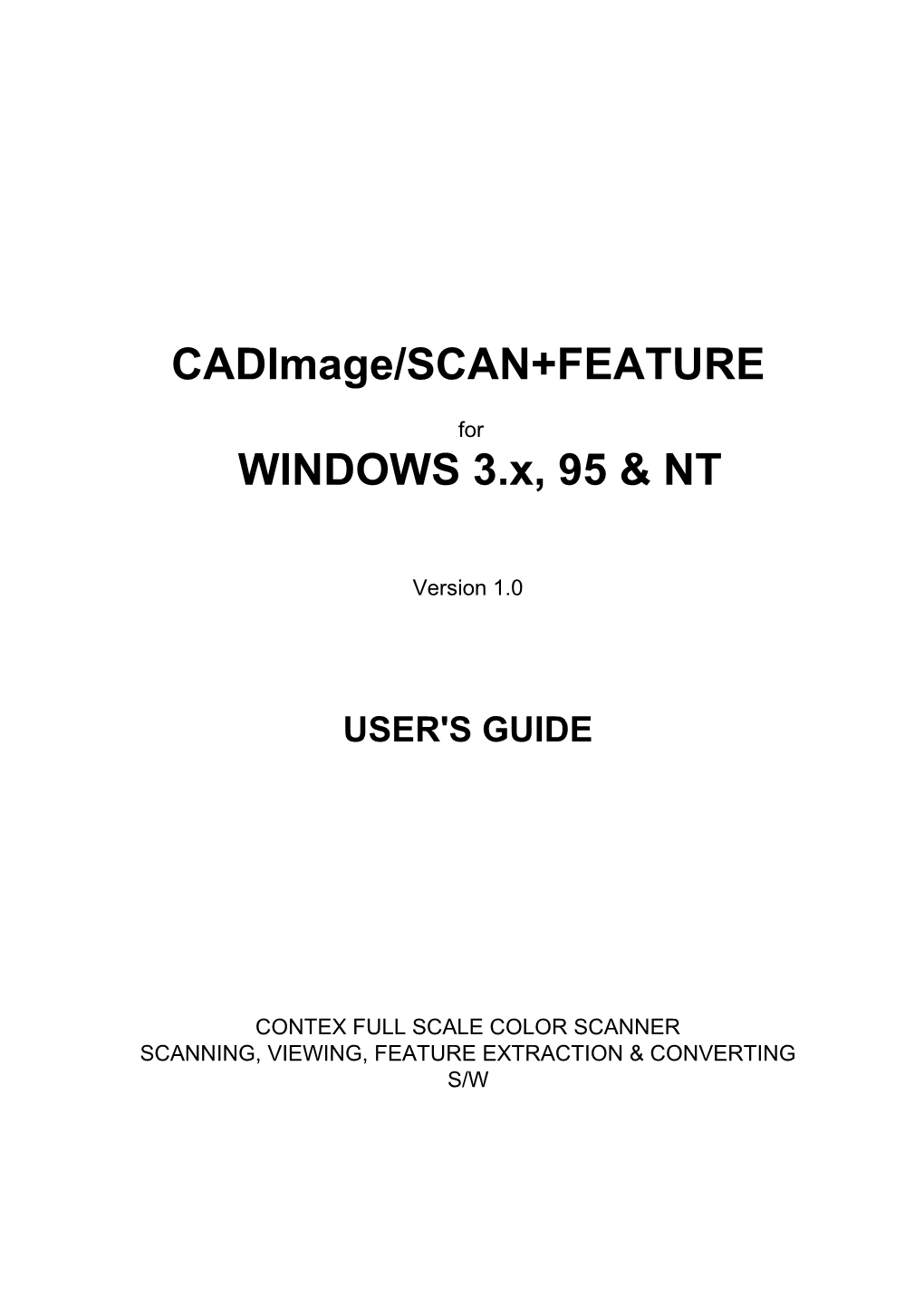 Installation of Cadimage/SCAN with the Adaptecâ AVA-1505 Board