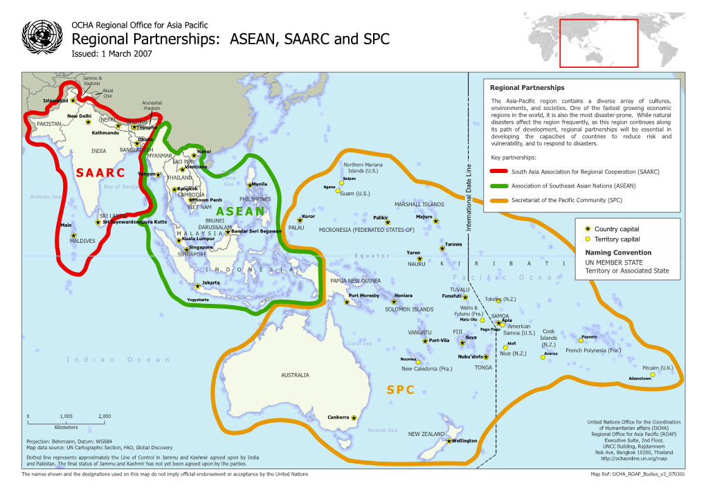 Regional Partnerships: ASEAN, SAARC and SPC Issued: 1 March 2007