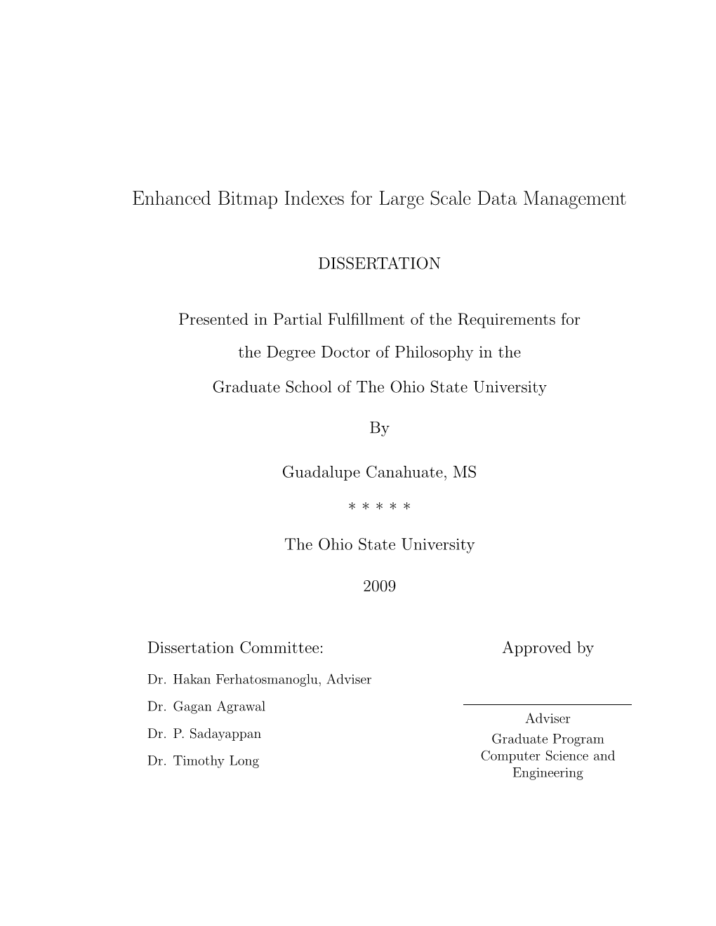 Enhanced Bitmap Indexes for Large Scale Data Management