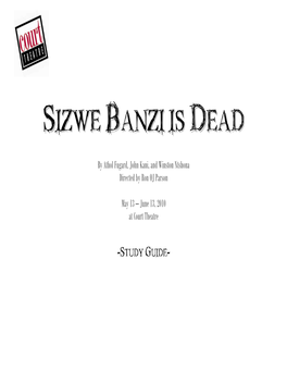 Sizwe Banzi Is Dead Opens in Styles’S Photography Studio in New Brighton, Port Elizabeth, South Africa