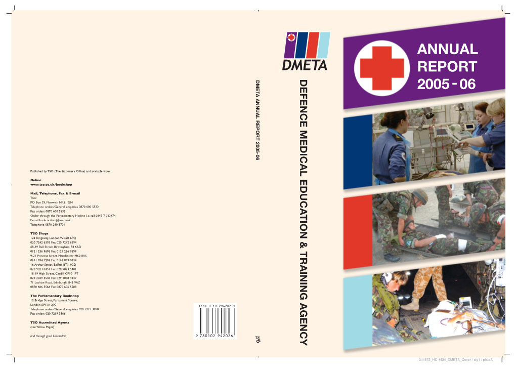 Defence Medical Education and Training Agency Annual Report And