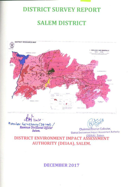 District Survey Report Salem District