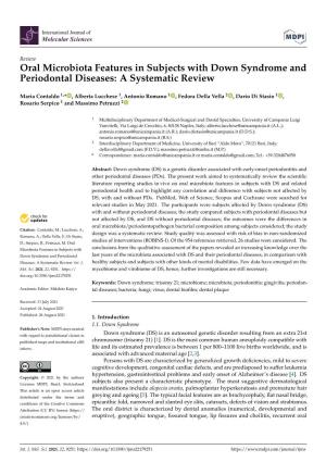 Oral Microbiota Features in Subjects with Down Syndrome and Periodontal Diseases: a Systematic Review