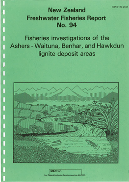 Freshwater Fisheries Report Fisheries Investigations of the Ashers
