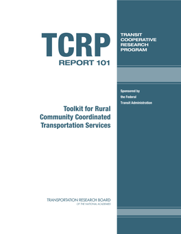 TCRP Report 101 – Toolkit for Rural Community Coordinated