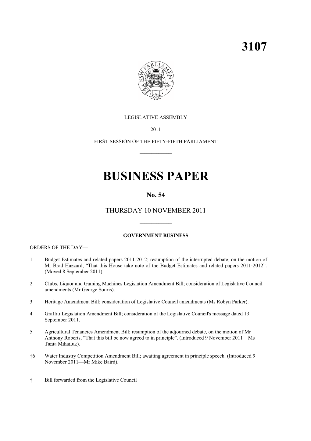 3107 Business Paper