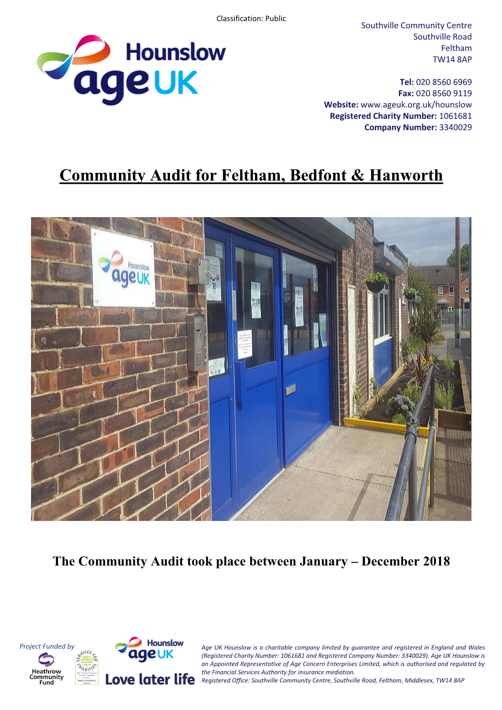 Community Audit for Feltham, Bedfont & Hanworth