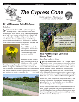 The Cypress Cone California Native Plant Society Hesperocyparis Santa Cruz County Chapter Abramsiana