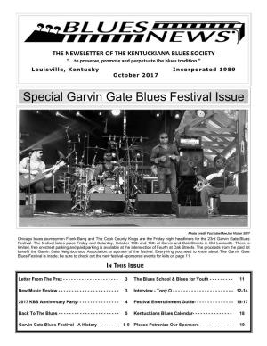 Special Garvin Gate Blues Festival Issue