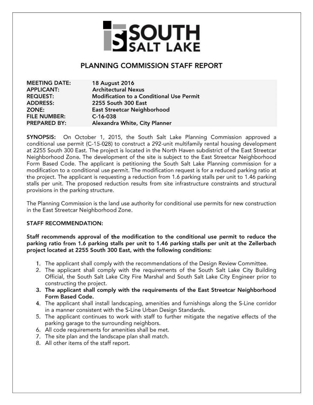 East Streetcar Neighborhood Form-Based Code