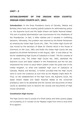 Indian High Courts Act, 1861