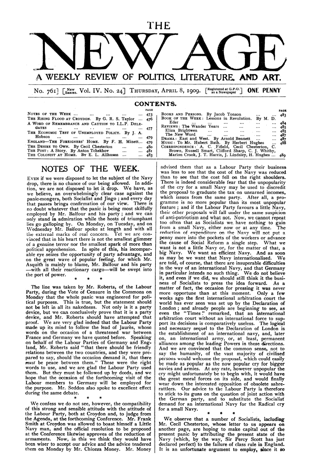 Vol. 4 No. 24, April 8, 1909